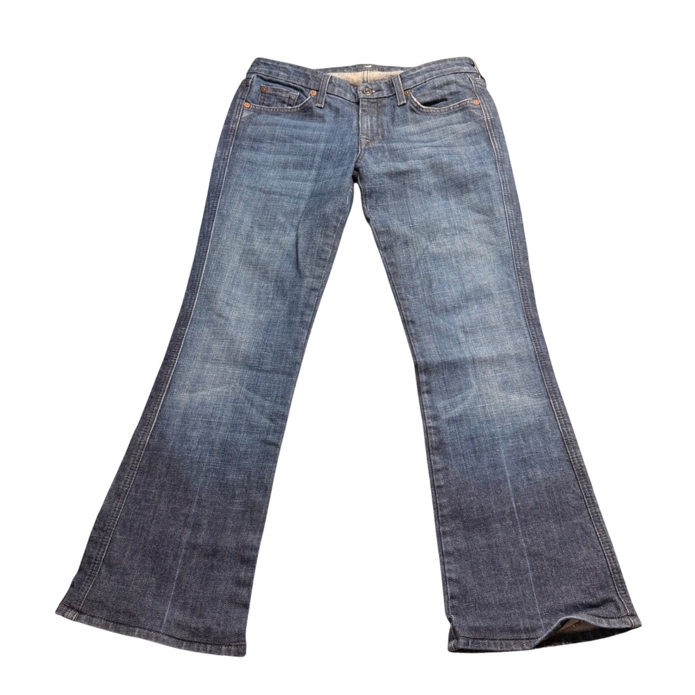 7 For All Mankind Women's Blue Flare Jeans